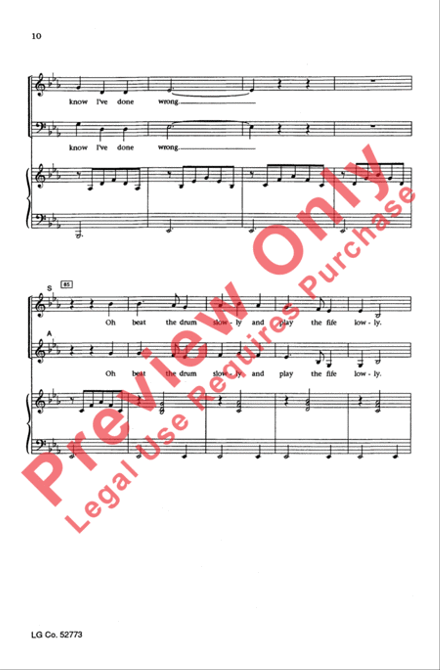 The Streets of Laredo The Streets of Laredo 4-Part scores gallery preview page 9