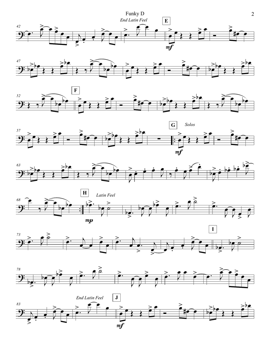 Funky D (Bass) Small Ensemble scores gallery preview page 2