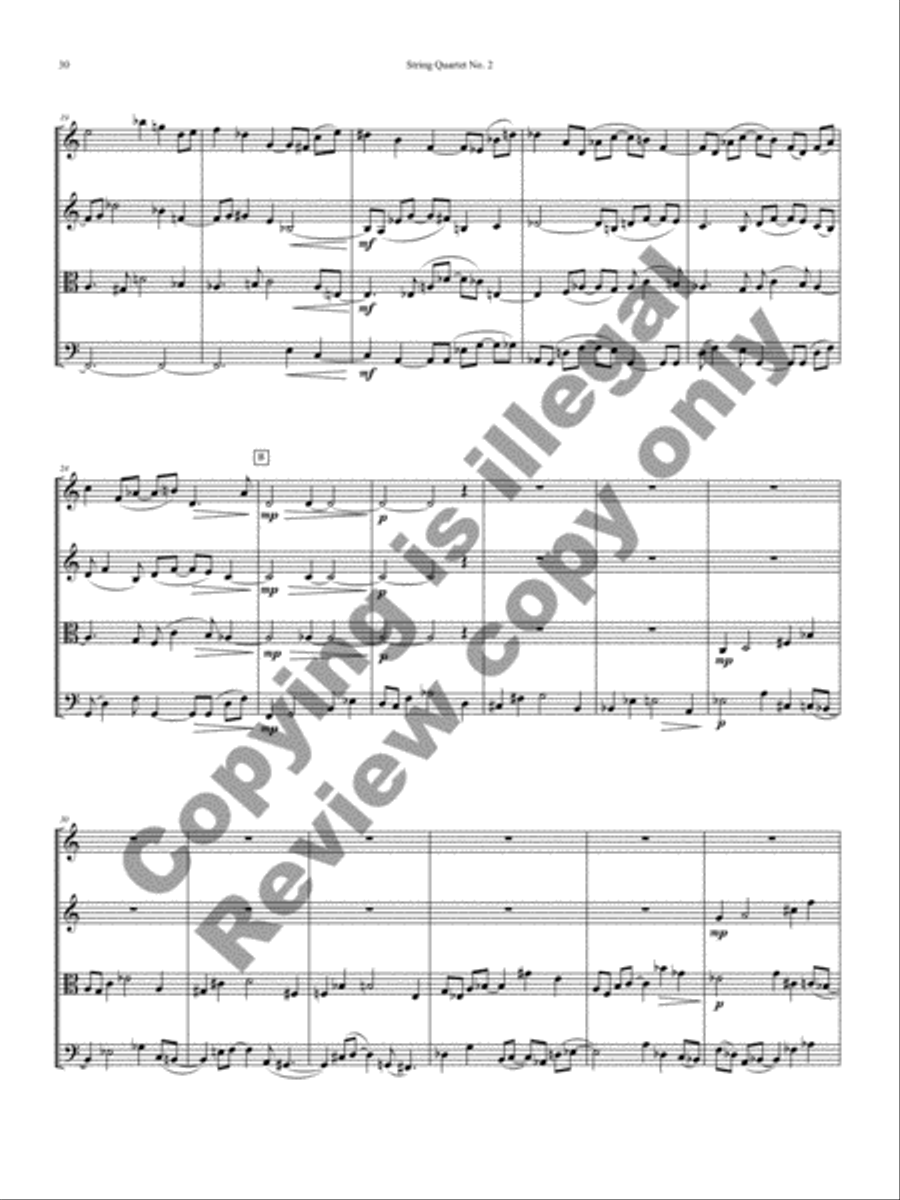 String Quartet No. 2 String Quartet scores gallery preview page 34