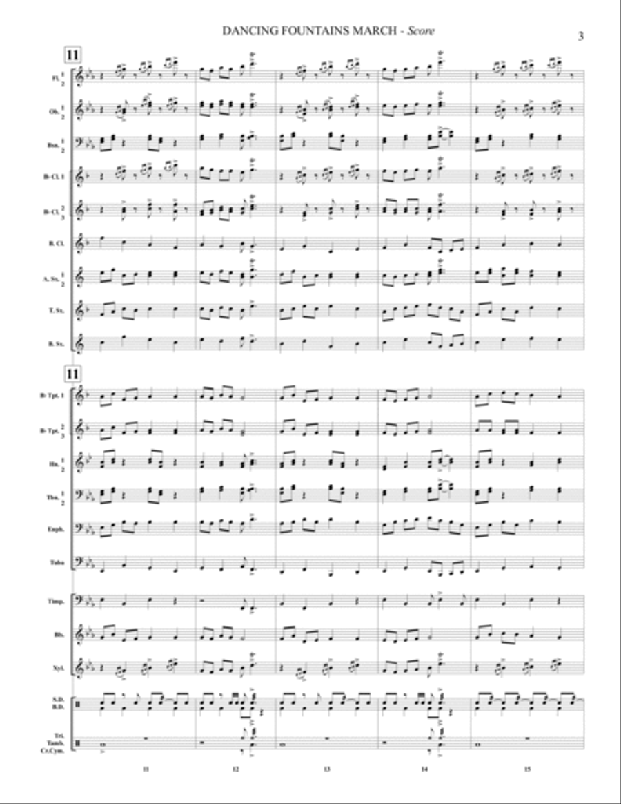 Dancing Fountains March Dancing Fountains March Concert Band scores gallery preview page 5