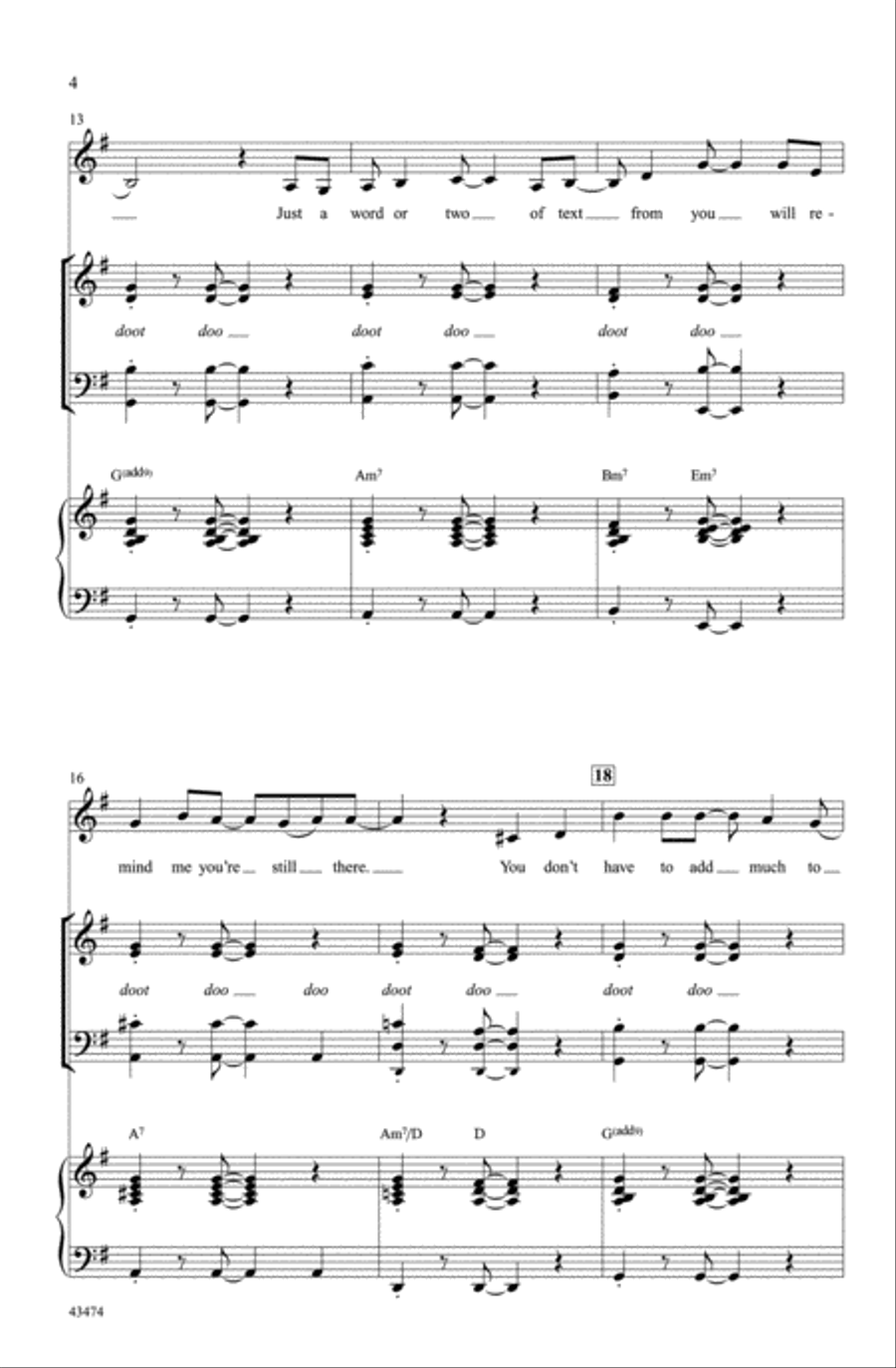 Text Me Merry Christmas A Cappella scores gallery preview page 3