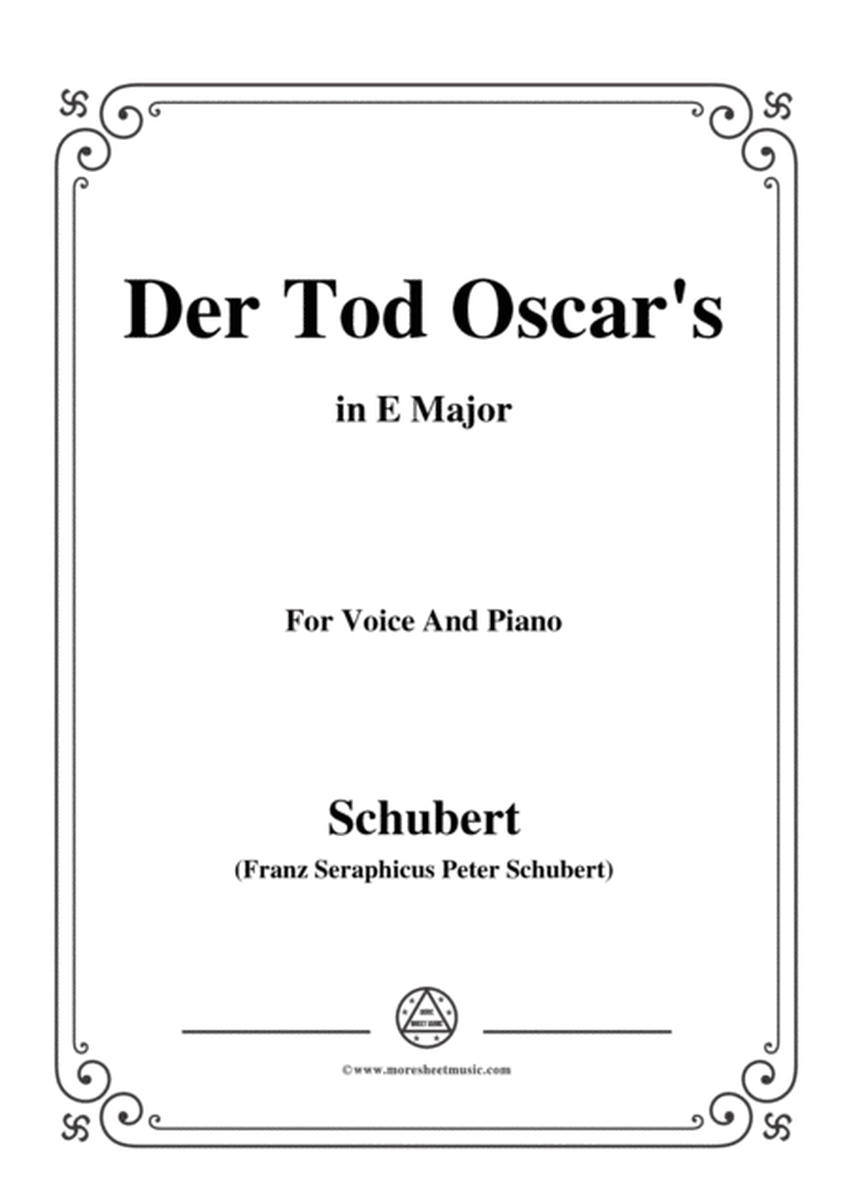 Schubert-Der Tod Oscar's,in E Major,for Voice&Piano image number null
