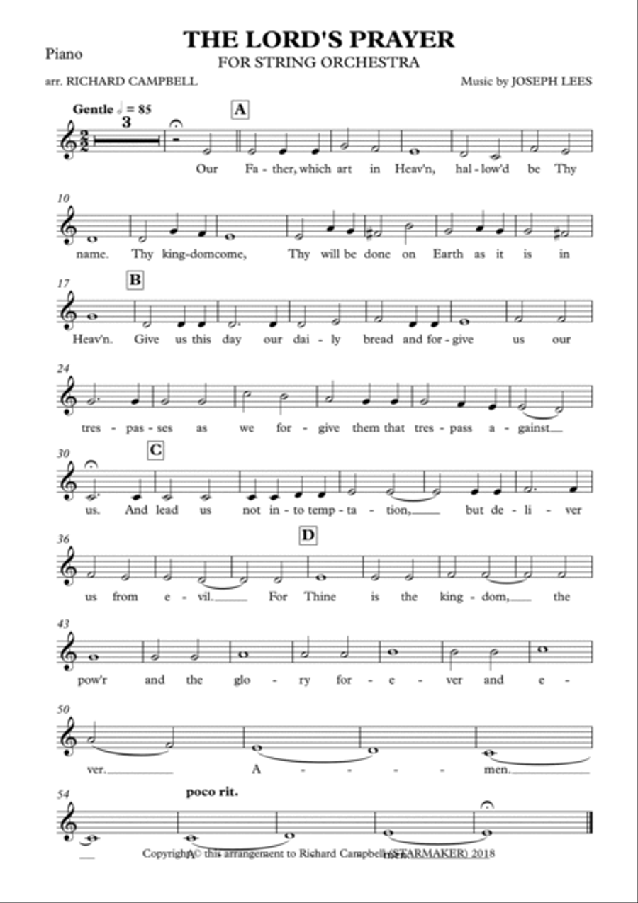 The Lord's Prayer String Orchestra scores gallery preview page 4