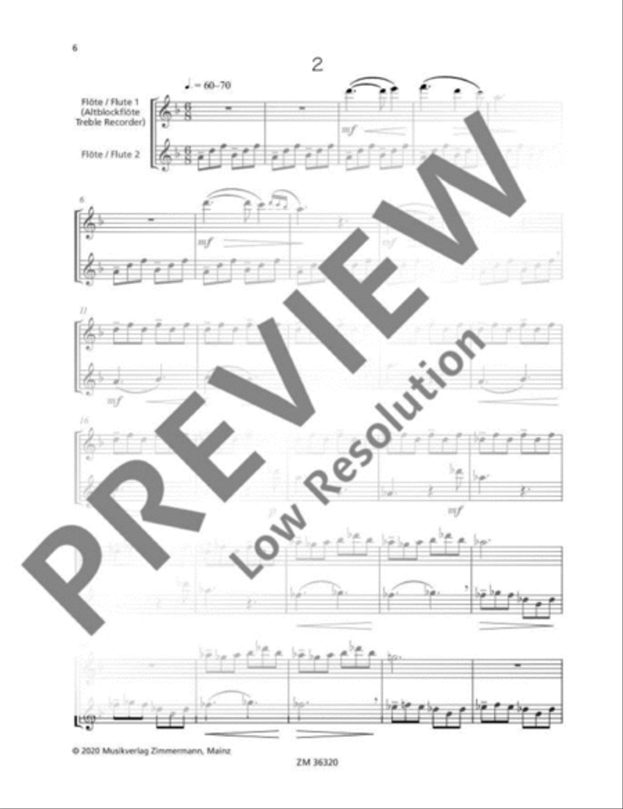 Six Duettinos Flute scores gallery preview page 7