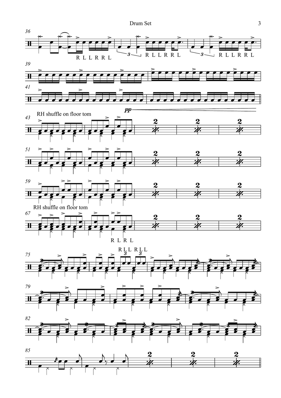 Little B (The Shadows) Drum Set scores gallery preview page 3