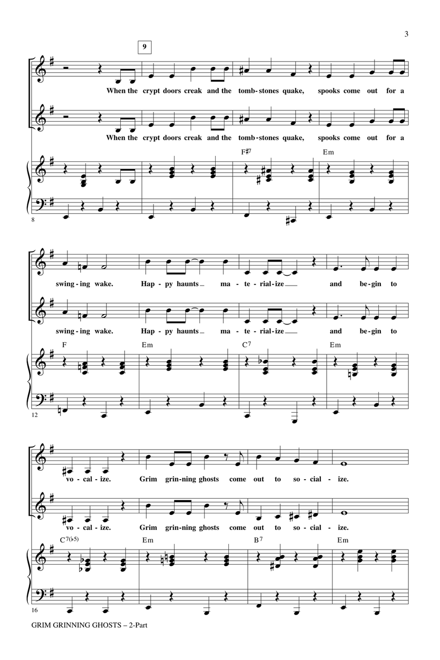 Grim Grinning Ghosts Grim Grinning Ghosts 2-Part scores gallery preview page 2