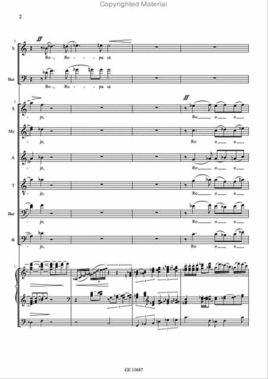 Ropa ut din gladje, dotter Sion Mixed Choir scores gallery preview page 3