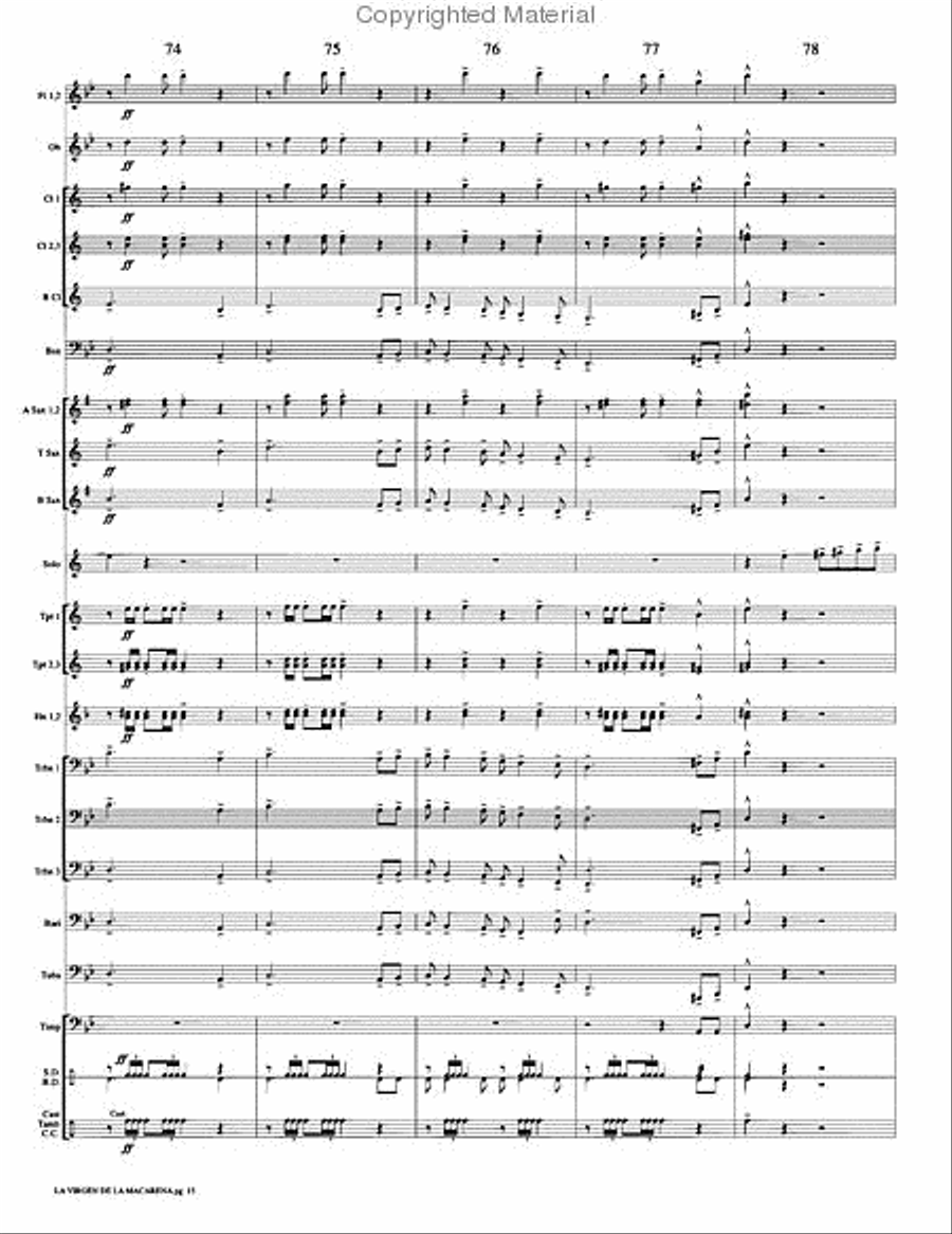 La Virgen de la Macarena La Virgen de la Macarena Concert Band scores gallery preview page 18