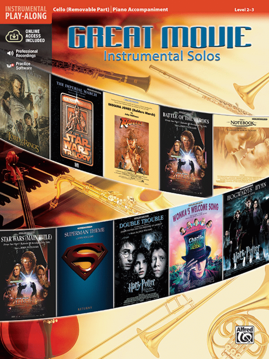 Great Movie Instrumental Solos - Cello (Book & CD) Cello scores gallery preview page 1