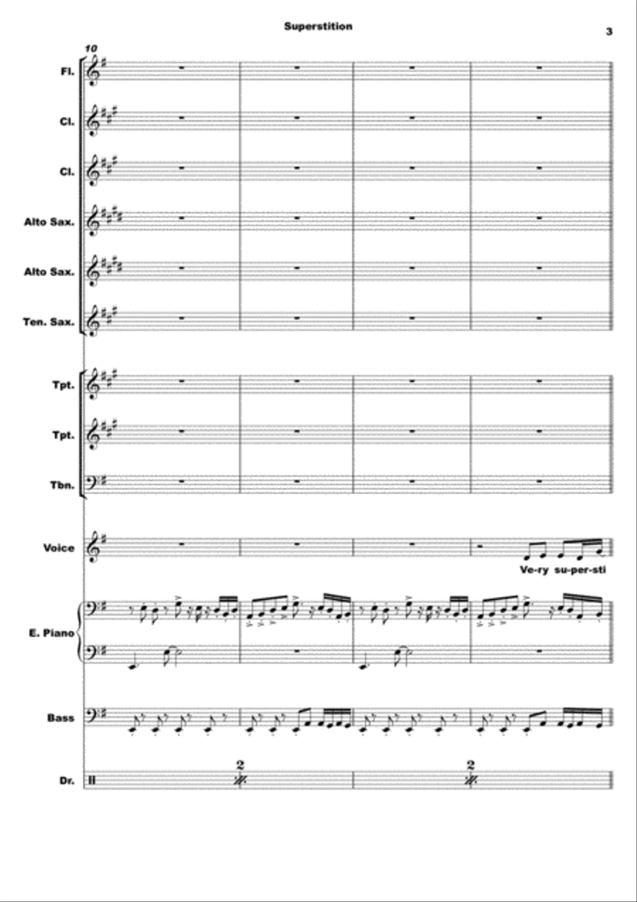 Superstition Large Ensemble scores gallery preview page 3