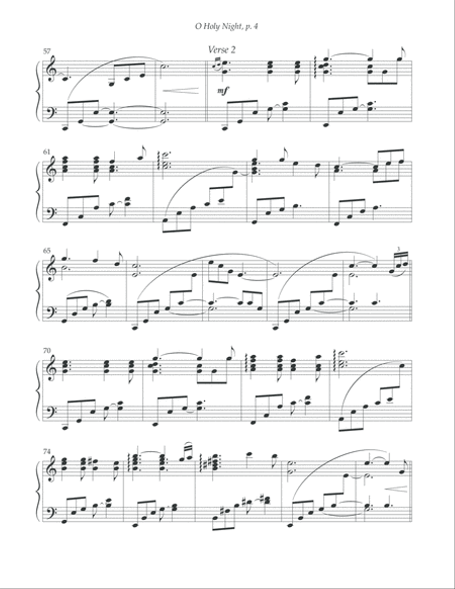 O Holy Night Piano Solo scores gallery preview page 5