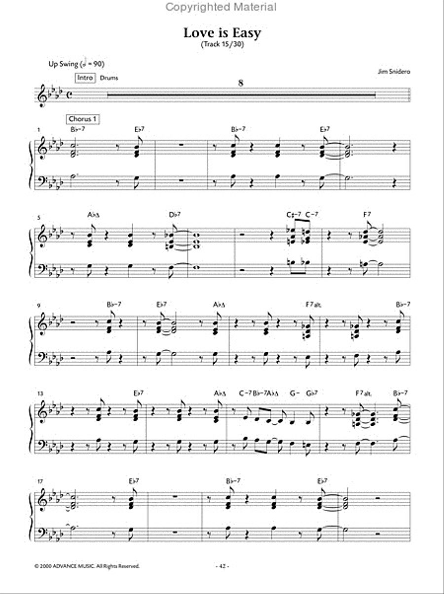 Easy Jazz Conception -- Piano Comping Piano Method scores gallery preview page 16
