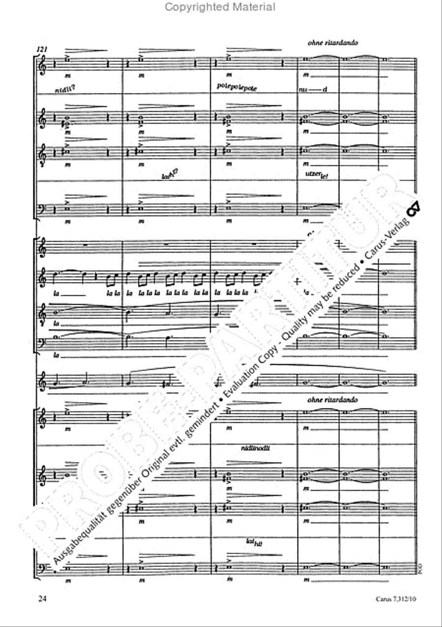Variationen mit Celan-Gedichten III 4-Part scores gallery preview page 25