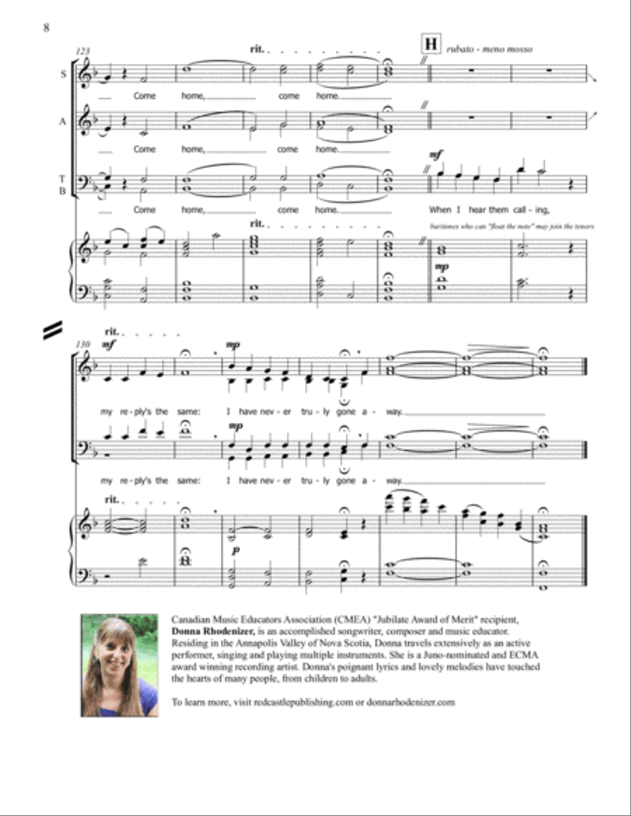 Come Home 4-Part scores gallery preview page 9