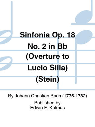 Book cover for Sinfonia Op. 18 No. 2 in Bb (Overture to Lucio Silla) (Stein)