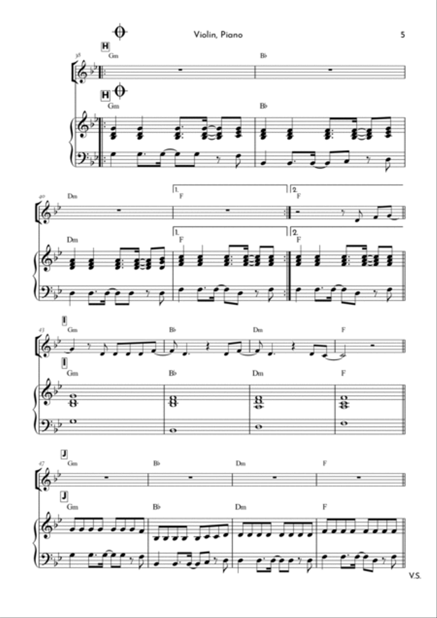 What Is Love Violin Solo scores gallery preview page 5