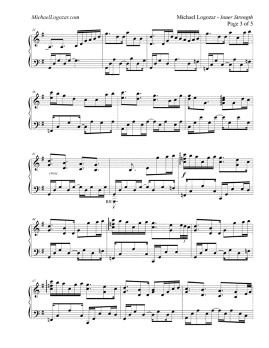 Inner Strength Piano Solo scores gallery preview page 3