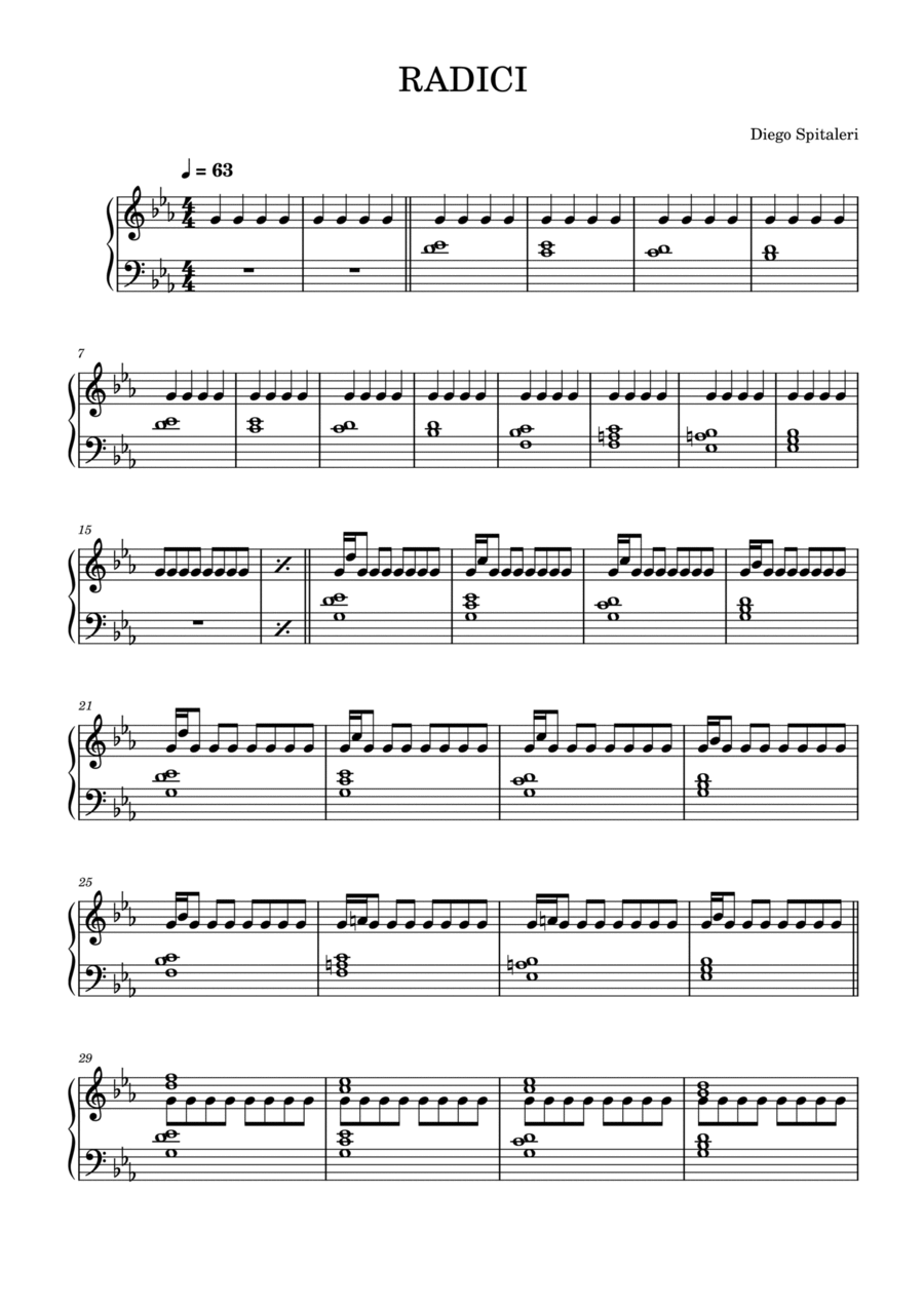 RADICI RADICI Piano Solo scores gallery preview page 1