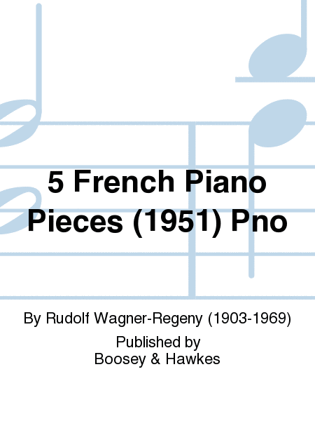 5 French Piano Pieces (1951) Pno