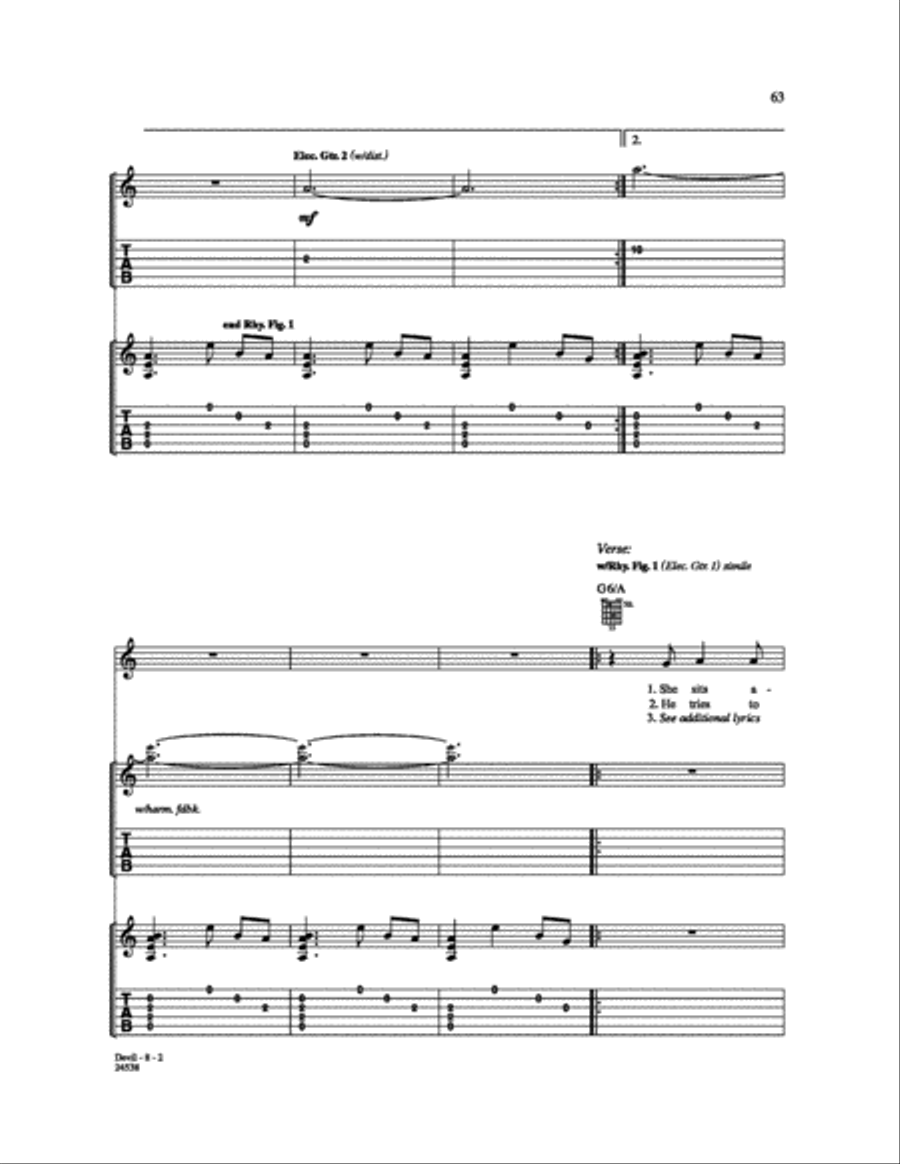 Devil Devil Electric Guitar scores gallery preview page 2