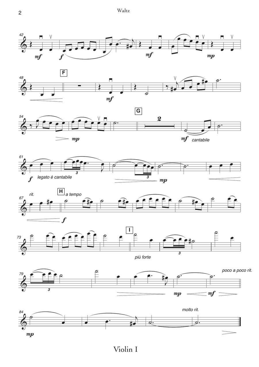 Waltz Unforgettable - for String Quartet String Quartet scores gallery preview page 5
