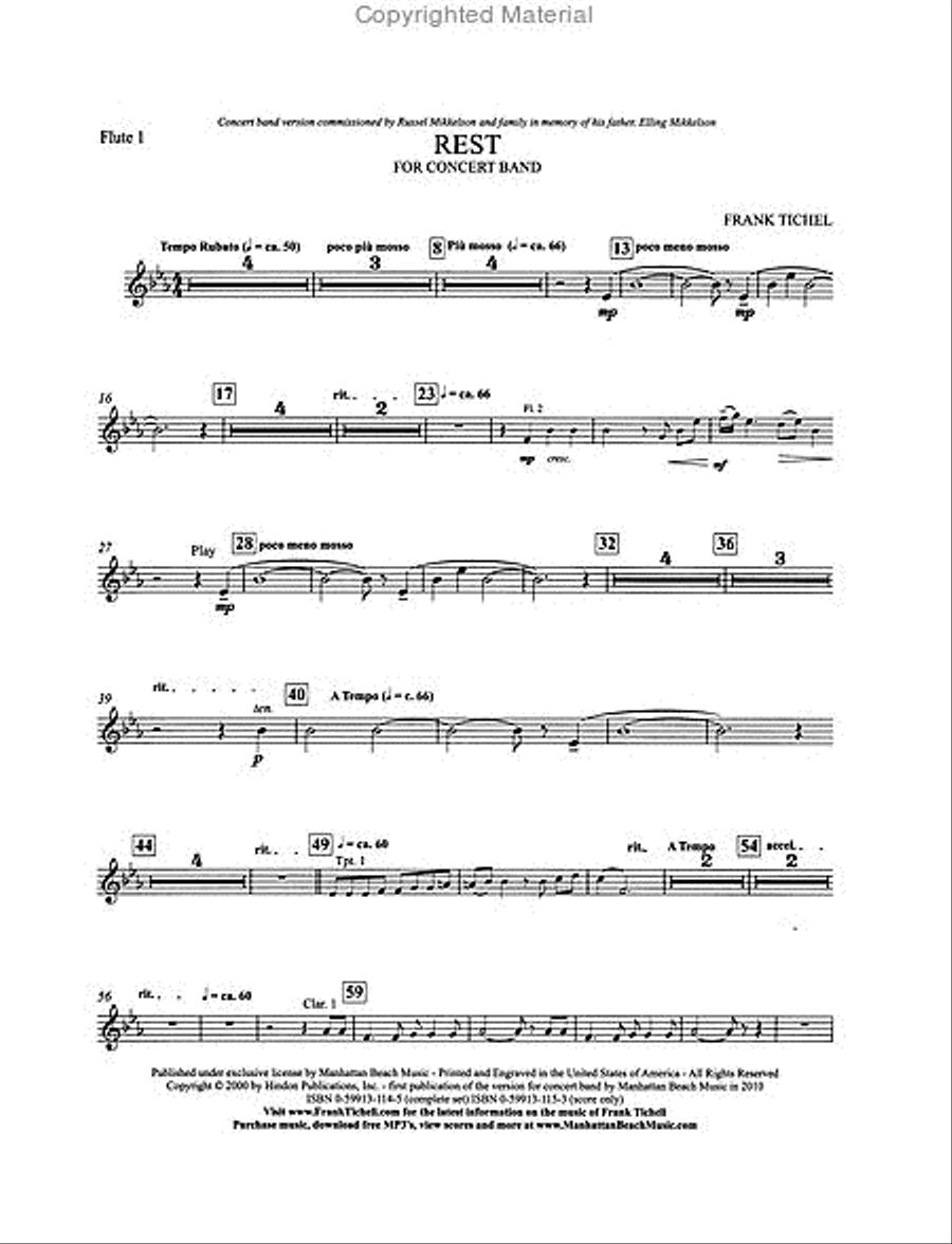 Rest Concert Band scores gallery preview page 4