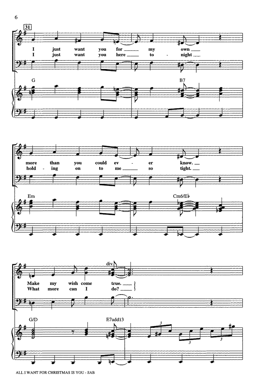All I Want For Christmas Is You (arr. Mac Huff) 3-Part scores gallery preview page 5