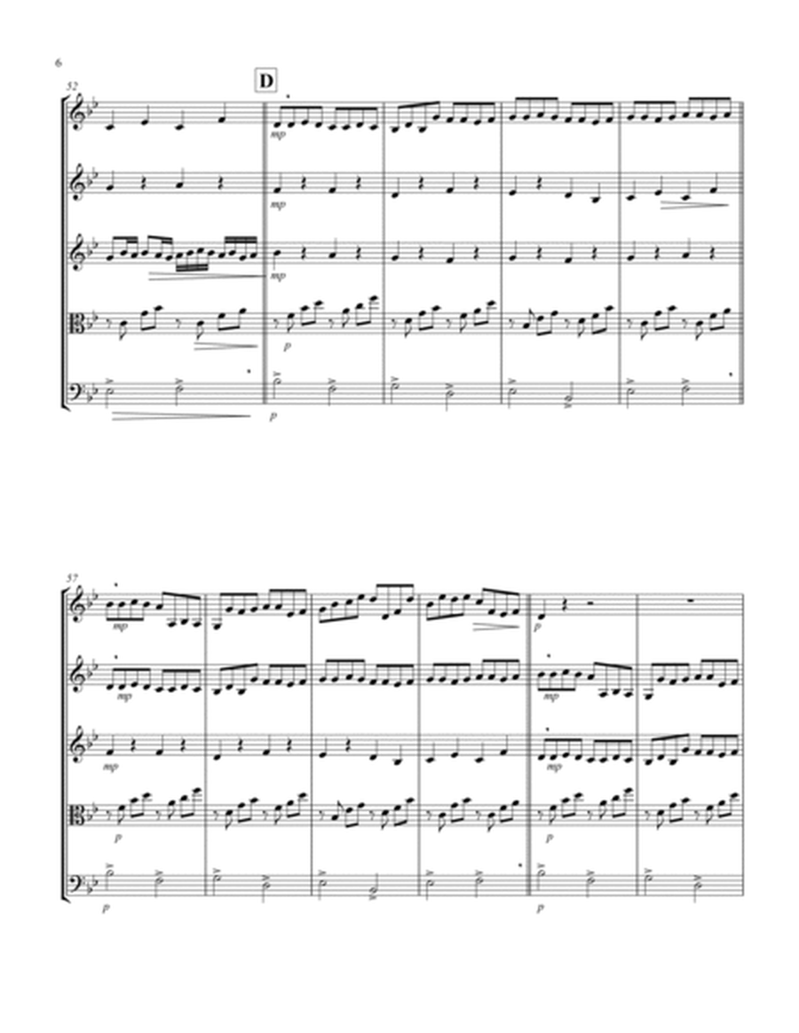 Canon (Pachelbel) (Bb) (String Quintet - 3 Violins, 1 Viola, 1 Cello) image number null