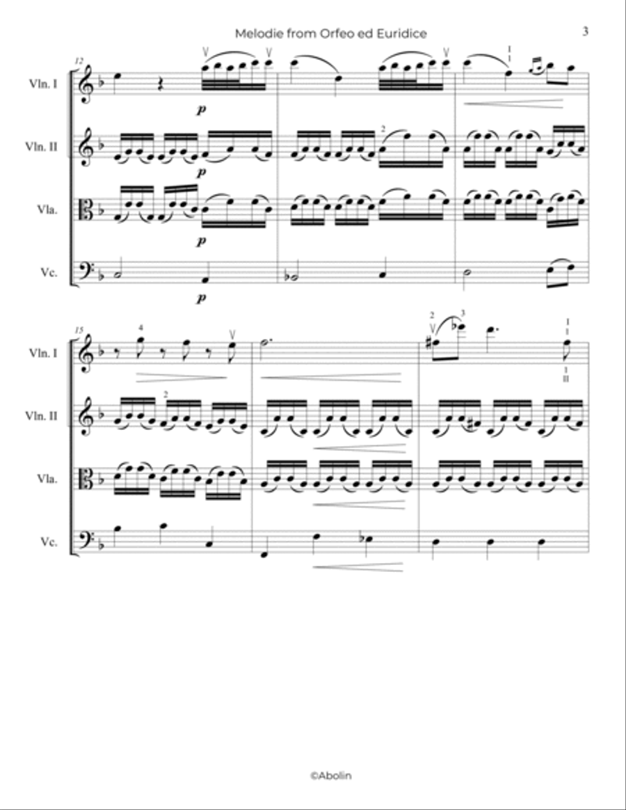 Gluck: Melodie from 