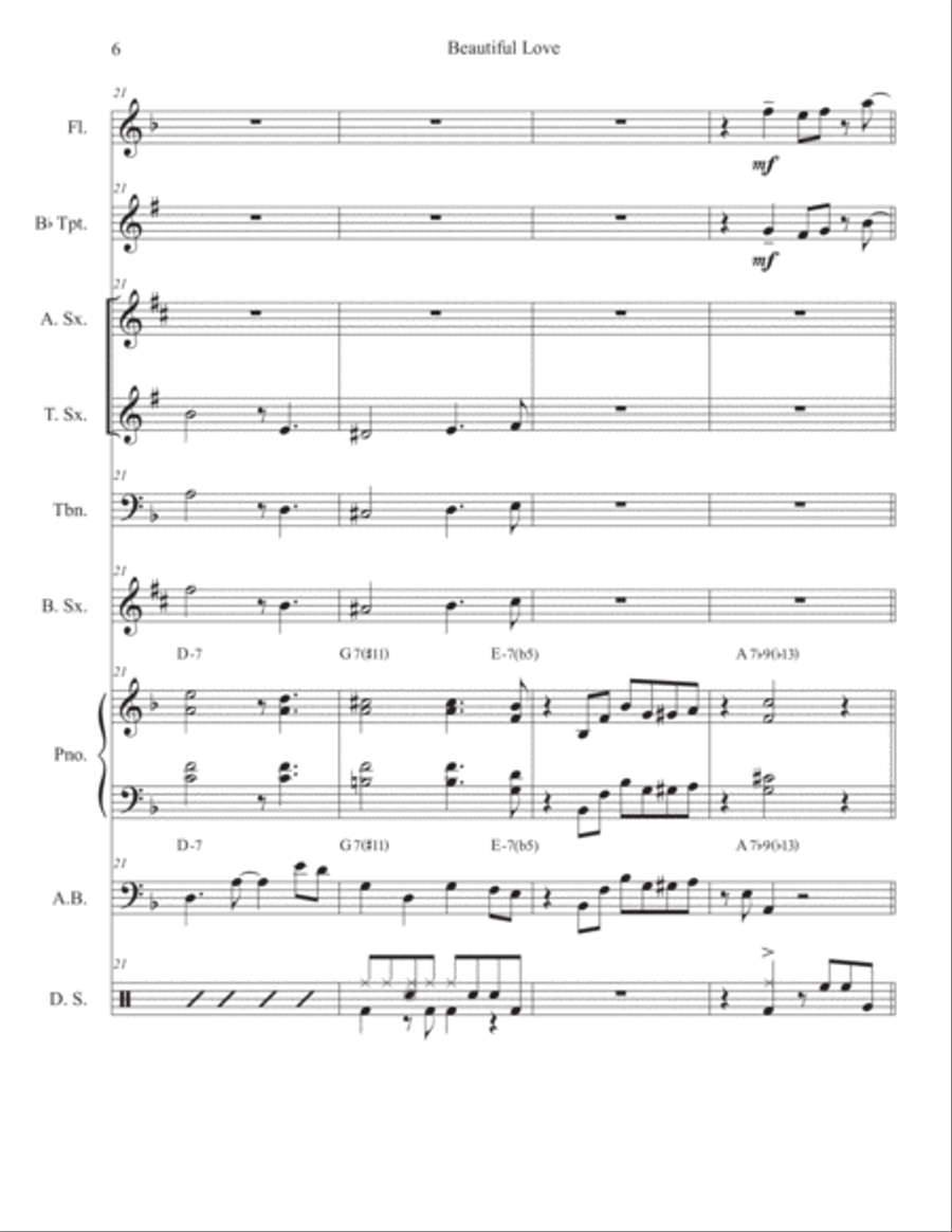 Beautiful Love Beautiful Love Large Ensemble scores gallery preview page 6