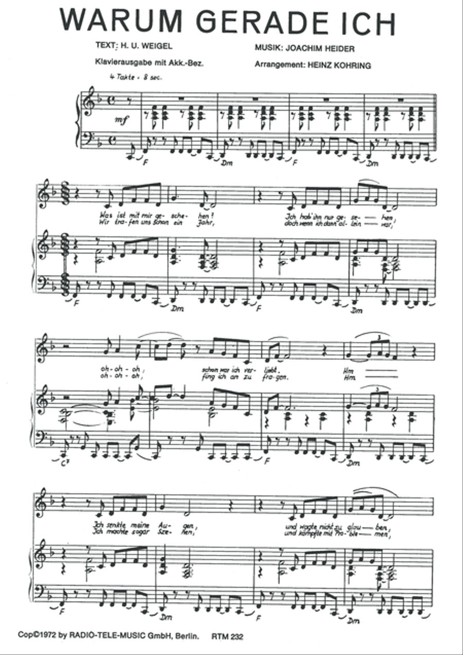 Warum gerade ich Piano, Vocal scores gallery preview page 3