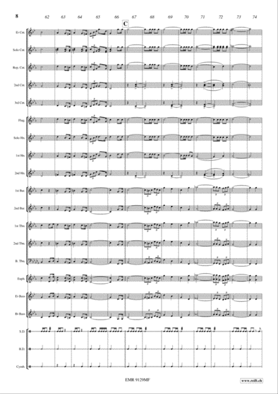 March Of Honor March Of Honor Brass Band scores gallery preview page 8