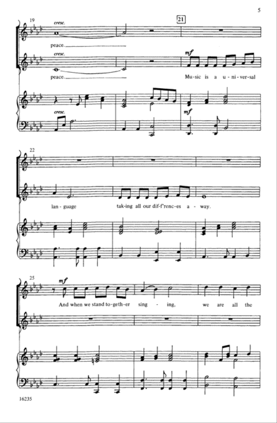 Simple Song of Peace Simple Song of Peace Choir scores gallery preview page 3