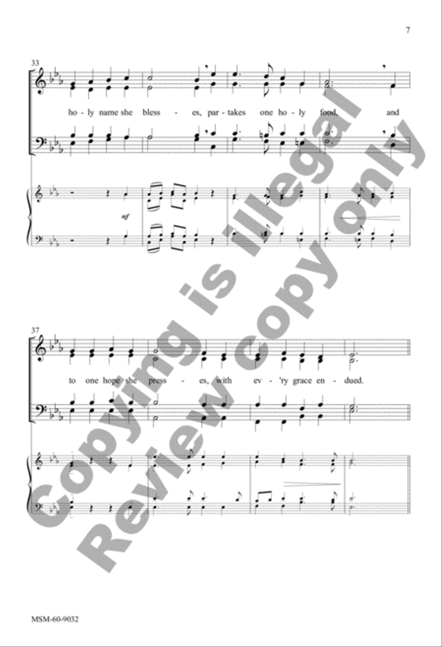 The Church's One Foundation 4-Part scores gallery preview page 6