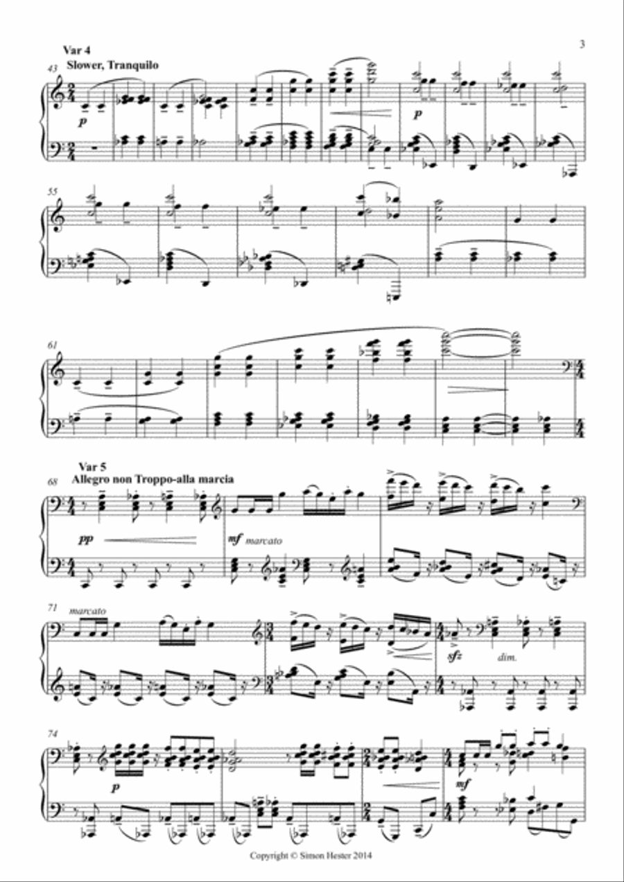 Twinkle Variations Twinkle Variations Piano Solo scores gallery preview page 3