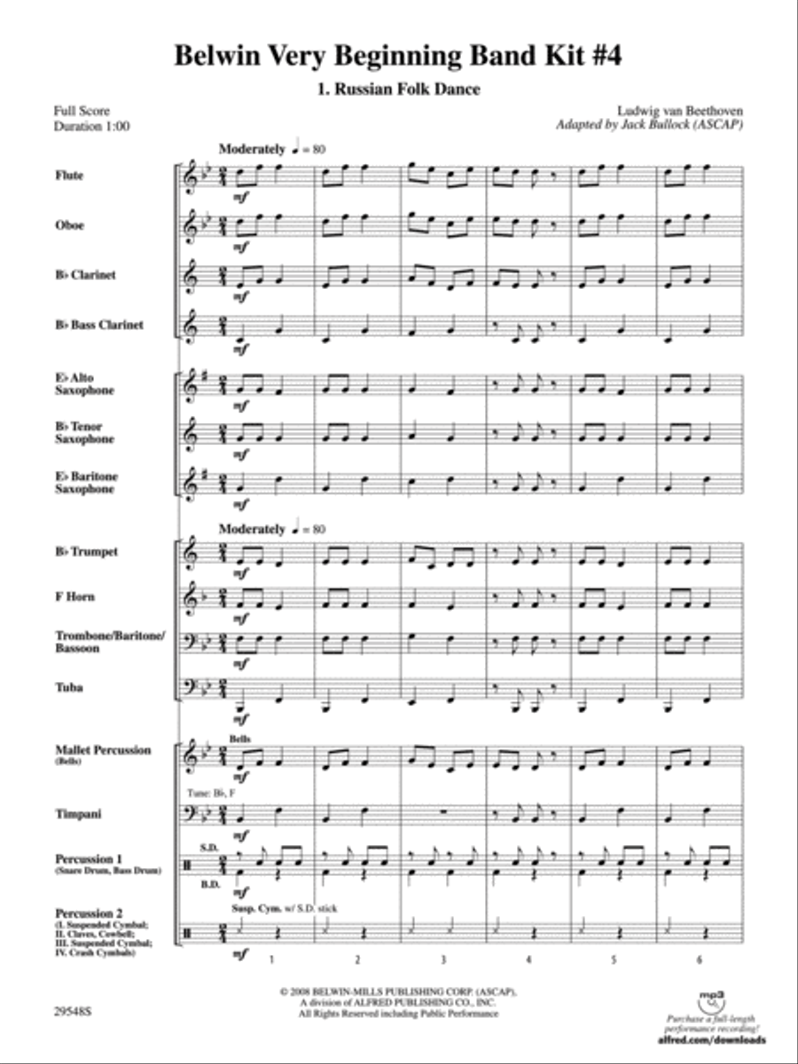 Belwin Very Beginning Band Kit #4 Concert Band scores gallery preview page 2