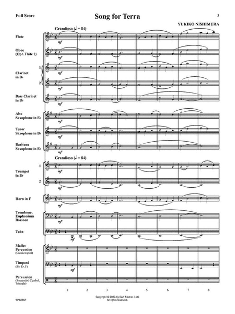 Song for Terra Song for Terra Concert Band scores gallery preview page 2