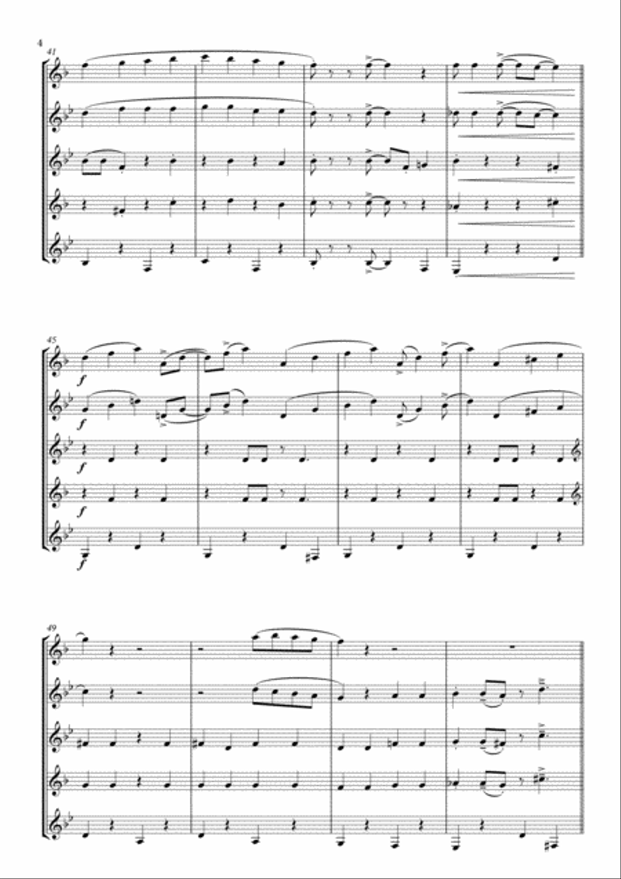 Puttin' On The Ritz Woodwind Quintet scores gallery preview page 6