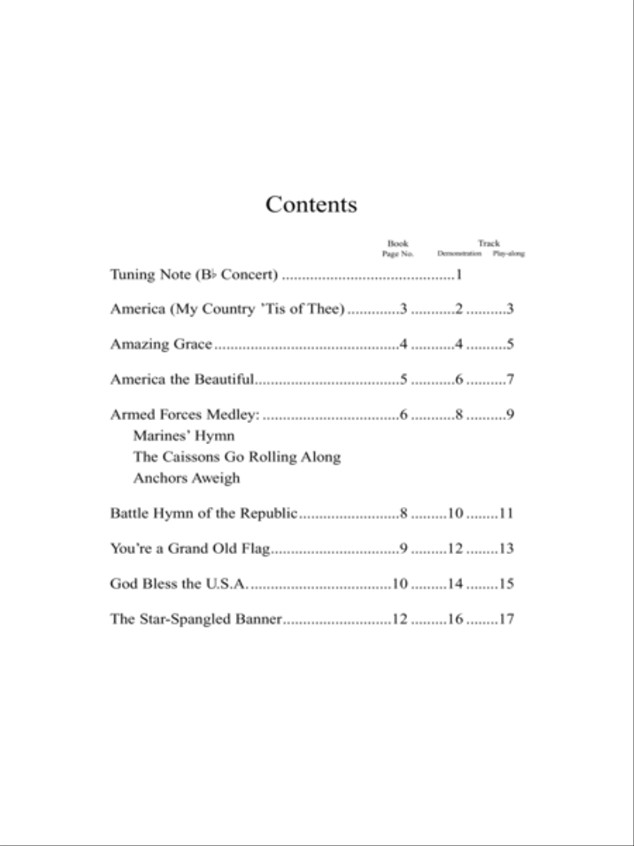 Patriotic Instrumental Solos Clarinet scores gallery preview page 2