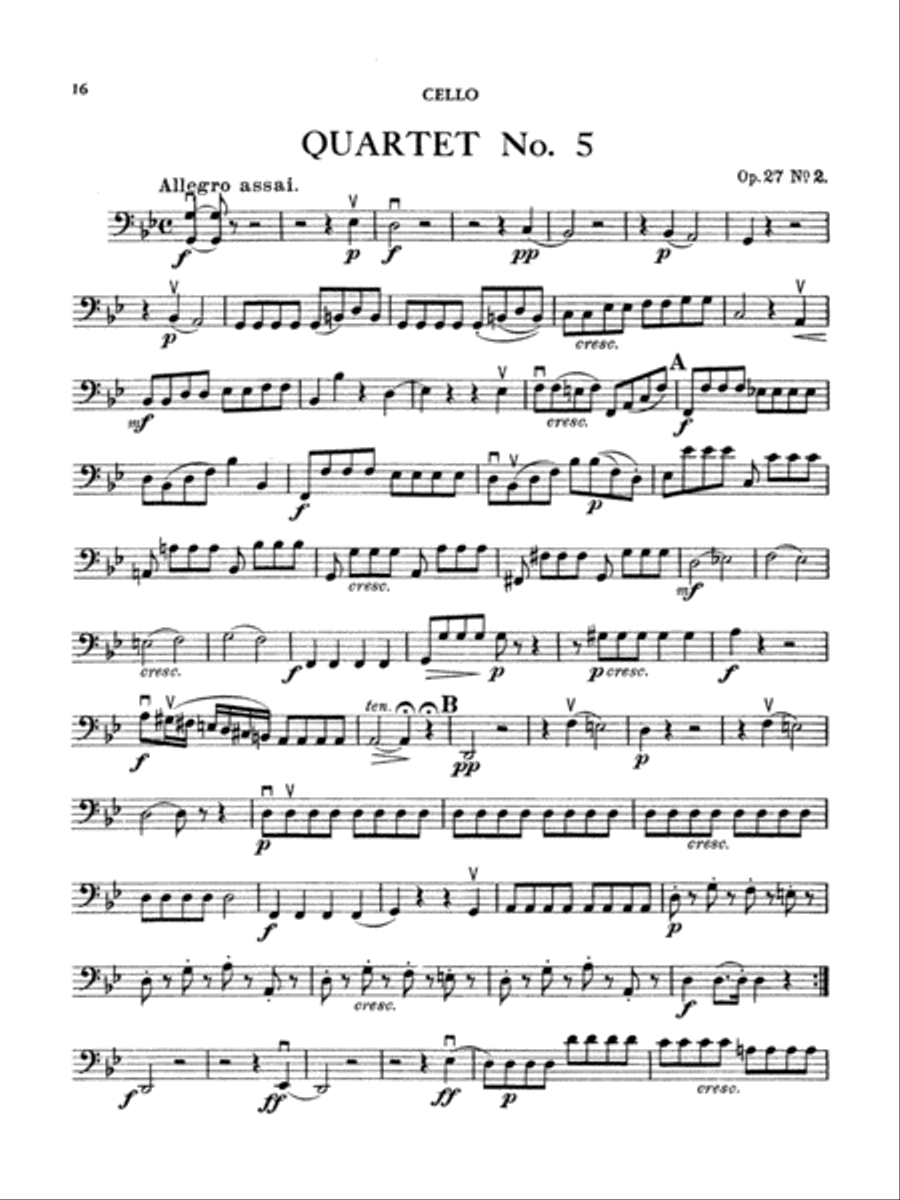 Boccherini: Nine Selected String Quartets String Quartet scores gallery preview page 1