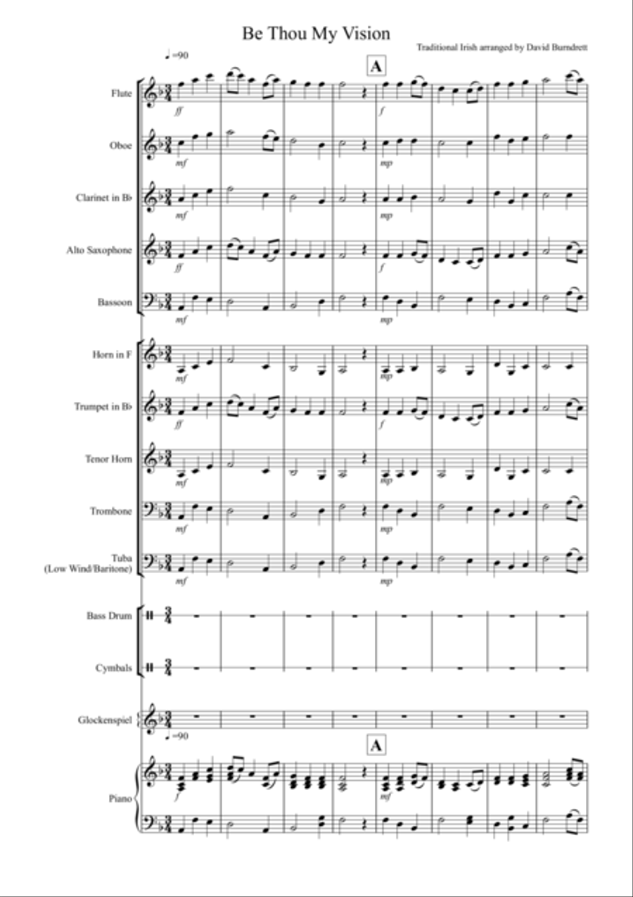Be Thou My Vision for School Wind Band Concert Band scores gallery preview page 1