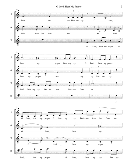 O Lord, Hear My Prayer (Solo and SATB) image number null