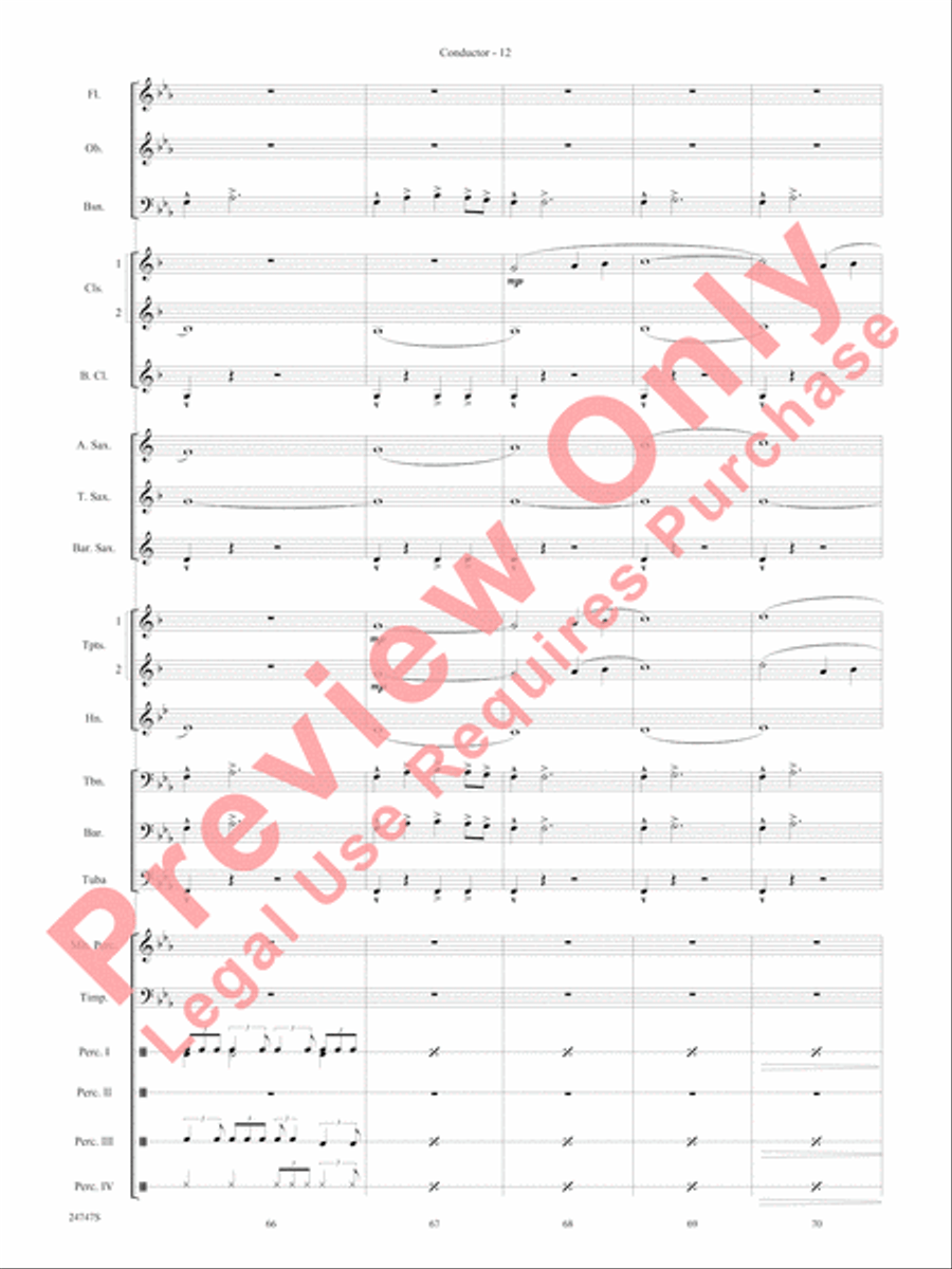 Halo Theme (from Halo Suite) Concert Band scores gallery preview page 14