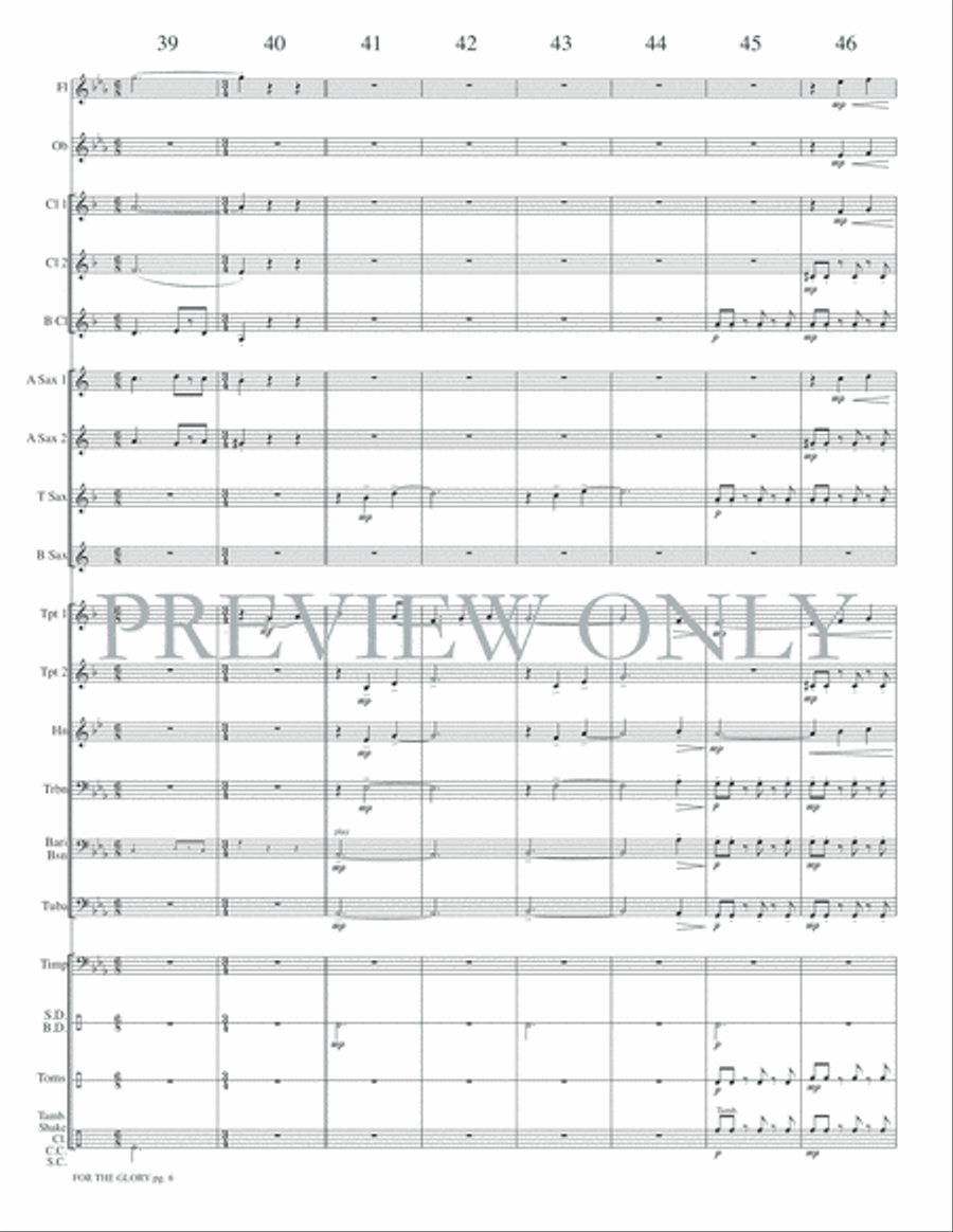 For the Glory For the Glory Concert Band scores gallery preview page 9