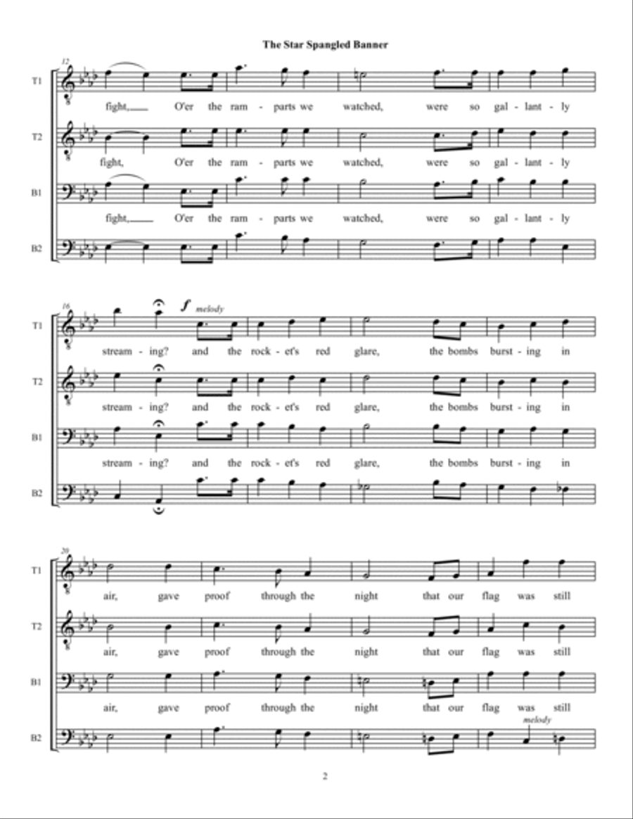 The Star Spangled Banner Small Ensemble scores gallery preview page 2