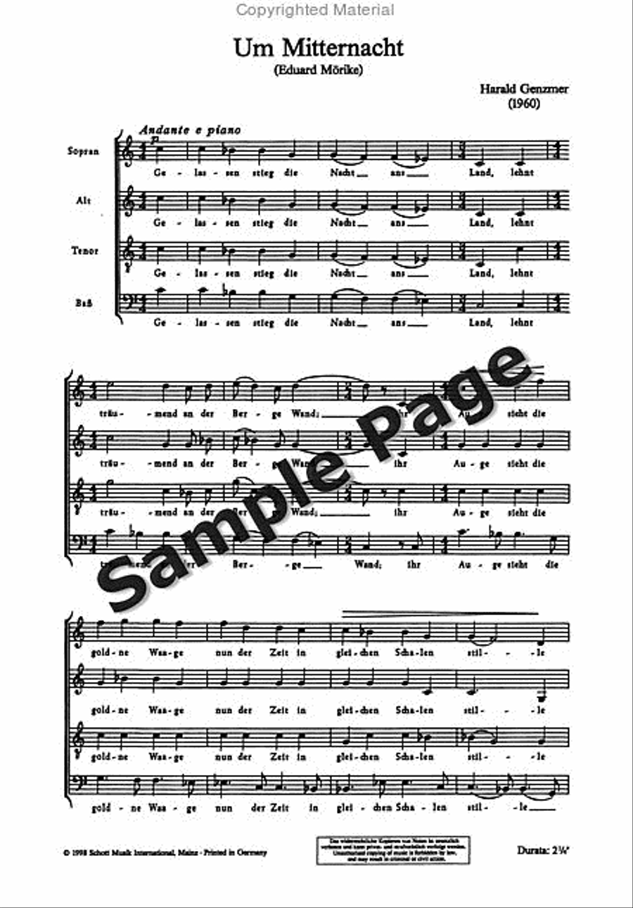 Moerike Choere 2 Ssatbb 4-Part scores gallery preview page 3
