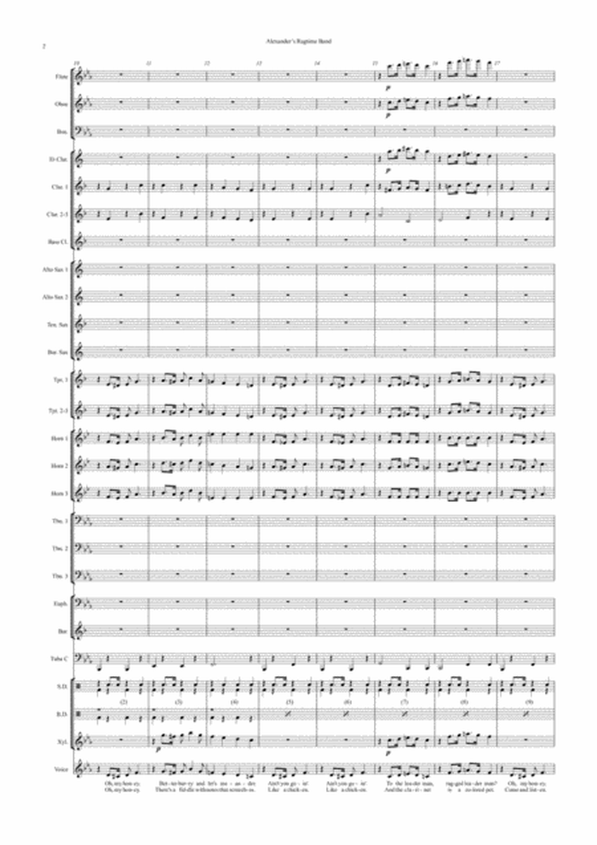 Alexander's Ragtime Band (For Concert Wind Band) image number null
