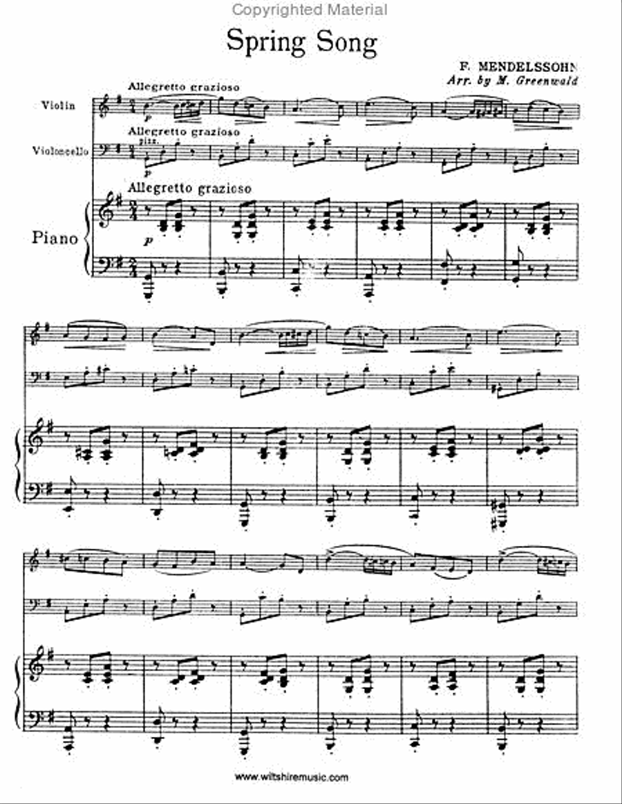 Spring Song Piano Trio scores gallery preview page 2
