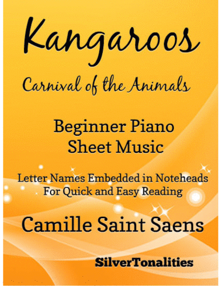 Kangaroos Carnival of the Animals Beginner Piano Sheet Music