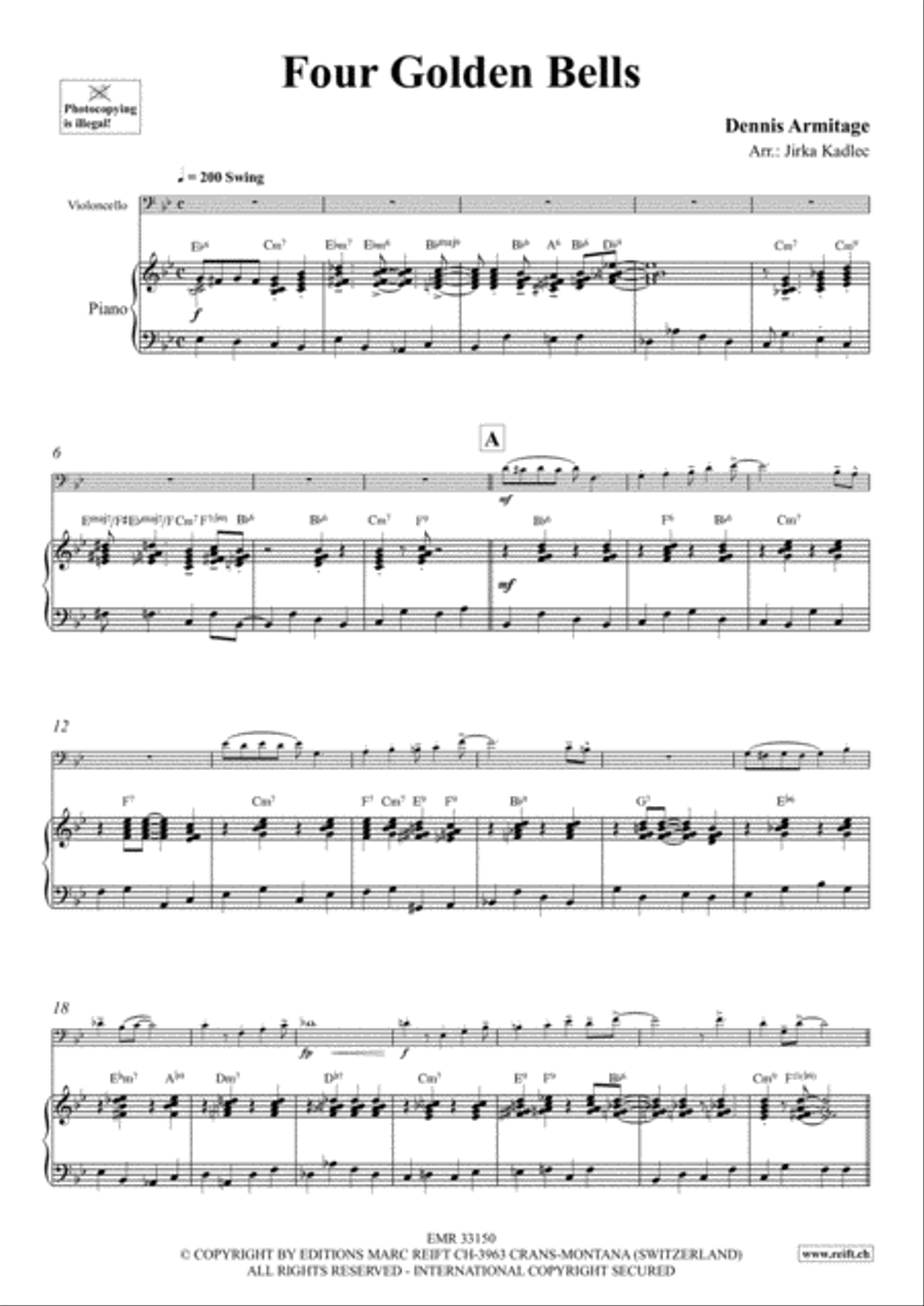 Four Golden Bells Piano Accompaniment scores gallery preview page 4
